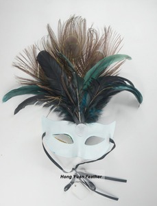 Plumas <span class=keywords><strong>de</strong></span> pavo real media <span class=keywords><strong>cara</strong></span> máscara Cosplay traje <span class=keywords><strong>de</strong></span> fiesta <span class=keywords><strong>de</strong></span> <span class=keywords><strong>Halloween</strong></span> máscara <span class=keywords><strong>de</strong></span> <span class=keywords><strong>la</strong></span> mascarada máscaras venta al por mayor - Product Image 2