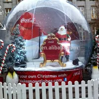 Привлекательное украшение большого двора для улицы, рождественское надувное украшение в виде снежного шара для продажи