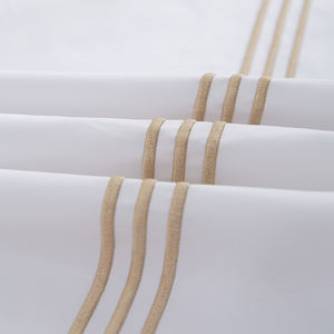 100% algodón 300tc hotel de lujo tamaño bordado <span class=keywords><strong>funda</strong></span> Nórdica - Product Image 4