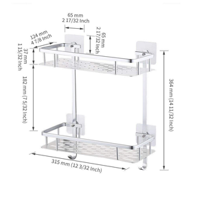 Mensola del bagno <span class=keywords><strong>Doccia</strong></span> Mensola Adesivo In Alluminio <span class=keywords><strong>Doccia</strong></span> Caddy per Shampoo Holder - Product Image 2