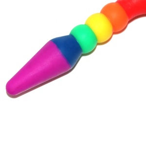Arco iris doble cara Anal consolador de pene trasero cuentas - Product Image 4