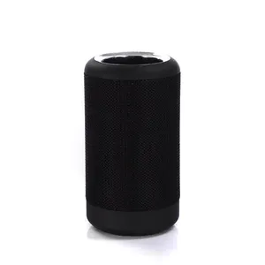 Buena calidad cilindro de tela portátil inalámbrico Bluetooth altavoz con Radio FM