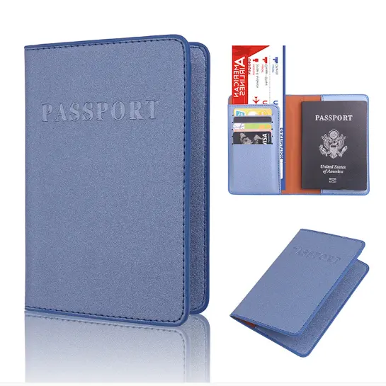 Couverture de passeport en cuir véritable, étui Simple pour passeport, portefeuille de voyage, à la mode, 1 pièce