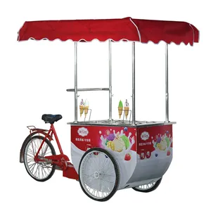 Chicago Commercial Electric ice cream bike Gelato cart With Freezer