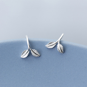 2019 New Fashion Jewelry 925 Sterling <strong>Silver</strong> Leaves <strong>Drop</strong> <strong>Earrings</strong> for Women and Girls Gift Jewelry - Product Image 1