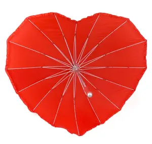 Windproof red tim shape umberellas wedding umbrella