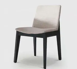 现代加拿大风格白色餐厅椅子木制软垫餐椅
