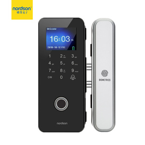 <span class=keywords><strong>Serrure</strong></span> de porte en verre intelligente <span class=keywords><strong>électrique</strong></span> à empreintes digitales en libre-service USB <span class=keywords><strong>pour</strong></span> porte en verre battante avec clavier numérique - Product Image 2