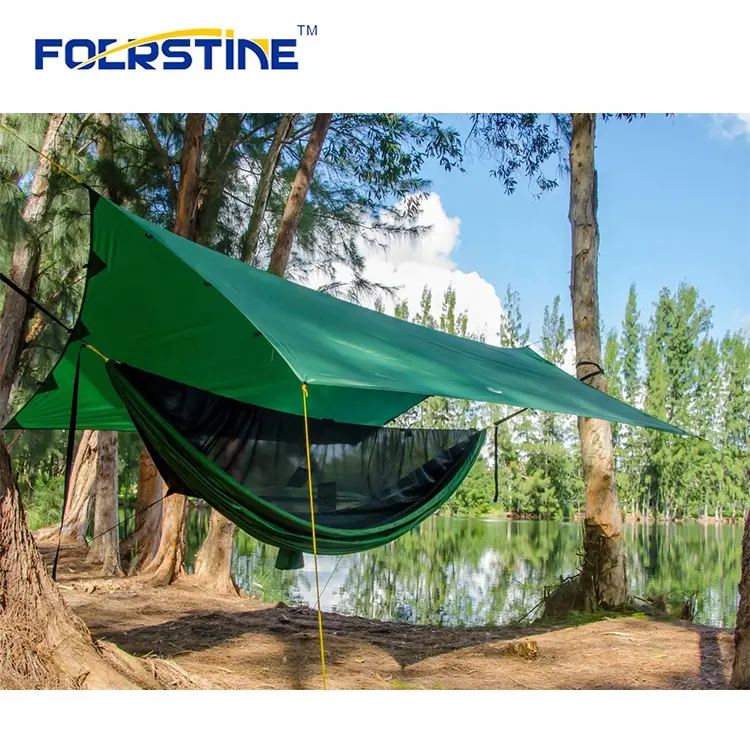 Lichtgewicht Nylon Parachute Draagbare Outdoor Camping Regen Vliegen Slapen Hangmat Met Klamboe