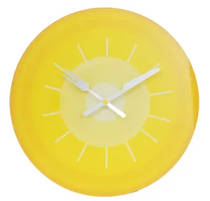 DEHENG 新设计 12英寸厨房时钟与刀和叉玻璃挂钟