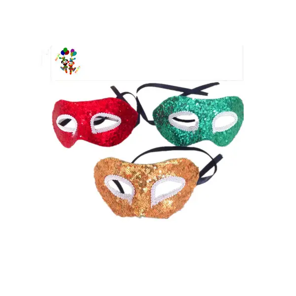 Máscaras de fiesta de lentejuelas de colores de baile de máscaras de Mardi Gras venecianas de plástico personalizadas 2017