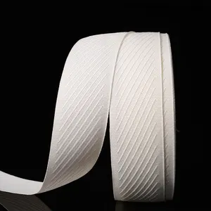 Gestreiftes gewebtes Polyester-Matratzen band nach Maß für Polsters ofa-Weiß