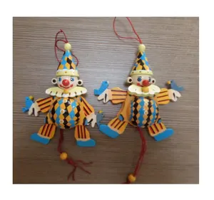 Houten Pull Draad Marionet String Pop Marionette Clown Voor Kinderen Speelgoed