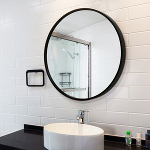Ronda espejo de marco de madera hotel espejo <span class=keywords><strong>en</strong></span> <span class=keywords><strong>el</strong></span> baño espejo de vanidad CENTRO DE HOGAR - Product Image 5
