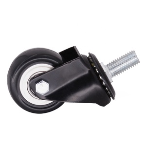 Roulette pivotante de meubles en PU/PVC de 1.5/2 pouces avec tige filetée de 40mm pour <span class=keywords><strong>table</strong></span> d'<span class=keywords><strong>application</strong></span> de meubles industriels - Product Image 2