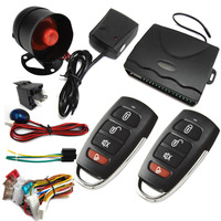 Accesorios para Automóviles, Alarma Universal para Automóvil de 12 V, Sistema de Protección para Vehículos, Sistema de Seguridad, Entrada sin Llave, Sirena, 2 Controles Remotos, 802B-8101