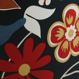 China Factory Vintage Flower Printing Linen Fabric Lampshade <strong>Black</strong> Pendant <strong>Light</strong> Lamp <strong>Shade</strong> - Product Image 2