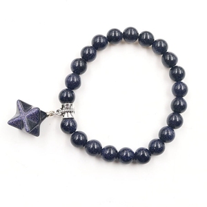 Pulsera Mercaba Cristal Natural Unisex 8mm Pulsera Piedra Natural JOYA REGALO - Product Image 1