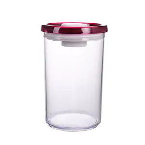 Hot Selling Red Canister Sets Canister PP Vacuum Insulated Food Jar With Lid