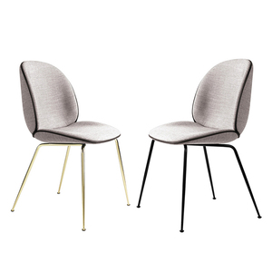 Cómodo de silla tapizados de Metal piernas escarabajo silla con <span class=keywords><strong>Grey</strong></span> de comedor de cuero habitación escarabajo sillas - Product Image 1