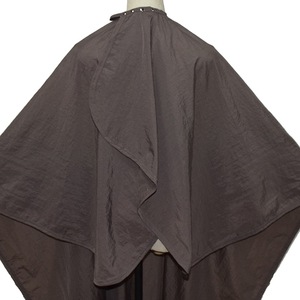 Bata de salón de peluquería de poliéster con botón de gancho, uniforme de peluquería, delantal negro con ventana de visualización para adultos, 140x160cm - Product Image 2