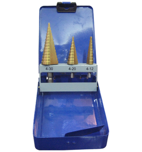 Juego 3 Brocas Escalonadas HSS 4-12 4-20 4-30mm Titanio Step Drill - Product Image 1