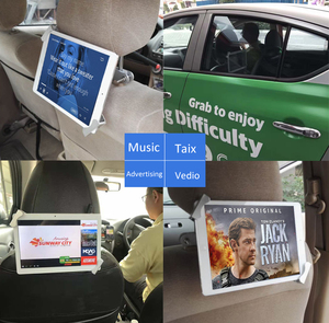 Flessibile Multi-angolo di Auto del Sedile Posteriore del Supporto Android Tablet Pc Bus Taxi Poggiatesta Mount Pubblicità Auto Del Basamento per Ipad 7-10.1 "in metallo - Product Image 6