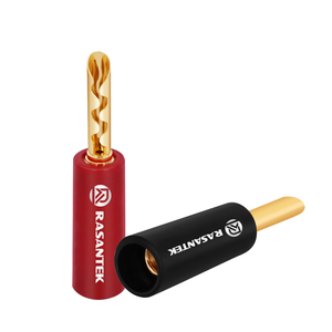 ABS point culminant shell électrolytique 24 k or haut-parleur dentée plug fiche banane de cuivre terminal - Product Image 2