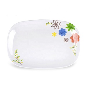 de estilo simple restaurante casa OEM barato de plástico rectangular plato de melamina de <span class=keywords><strong>desayuno</strong></span> placa con gran precio - Product Image 1