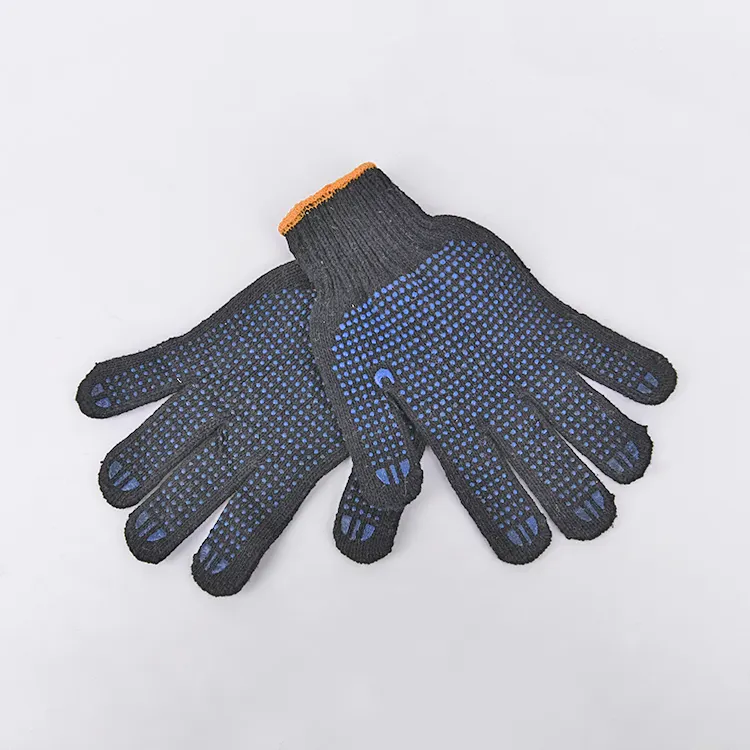 Blue 면 직장을 Safety Glove 와 PVC 점선