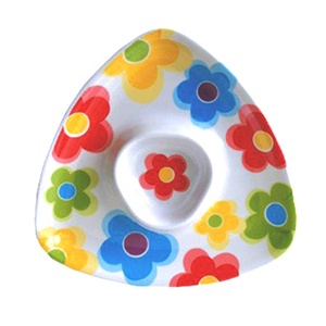 OEM gros puce dip plats en mélamine plateau de service dessert puce dip plaque en plastique pour la <span class=keywords><strong>maison</strong></span> restaurant partie - Product Image 1