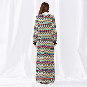 Fábrica de Guangzhou otoño Casual longitud completa de rayas de <span class=keywords><strong>punto</strong></span> de manga larga suelta señora Crochet <span class=keywords><strong>Cardigan</strong></span> mujeres - Product Image 6