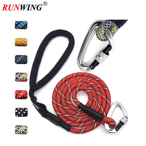 Dayanıklı <span class=keywords><strong>Polyester</strong></span> evcil hayvan tasması katı naylon dokuma yastıklı açık eğitim hayvan kurdela eşarp kilitleme karabina tırmanma halat - Product Image 5