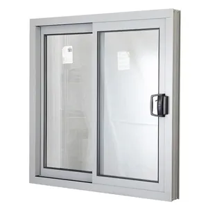 Double glazed sliding windows and double pane glass window aluminium sliding window