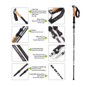 RTS Gậy Đi Bộ Đường Dài Sợi Carbon Có Thể Gập Lại Chất Lượng Cao Bán Sỉ Gậy Đi Bộ Đường Dài - Product Image 4