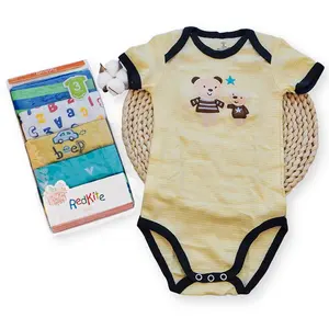 Redkite-monos con diseño aleatorio para bebé recién nacido, 100% algodón, 5 uds.
