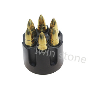 Proiettile A Forma di Oro In Acciaio Inox Whiskey Stones Su Misura il Livello di Cibo Accessori Popolare di Raffreddamento di Bevande Strumenti Bar - Product Image 1