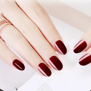 Unhas falsas de amêndoa curta para unhas, design em atacado, unhas falsas