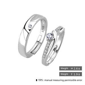 5222 Chất lượng cao Hàn Quốc phong cách 925 Sterling Silver có thể điều chỉnh vài engagement Nhẫn kim cương - Product Image 6