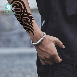 3D nuevos hombres geniales media manga <span class=keywords><strong>brazo</strong></span> tótem temporal tatuaje pegatinas cuerpo arte tatuaje <span class=keywords><strong>Tribal</strong></span> reposabrazos diseños - Product Image 2