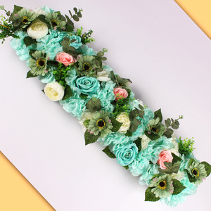 Wedding Silk Rose Flower <strong>Runner</strong> Head <strong>Table</strong> Floral Wedding <strong>Table</strong> <strong>Runner</strong> - Product Image 3