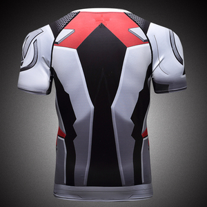 Camisetas con estampado de superhéroes de <span class=keywords><strong>Endgame</strong></span>, ropa de gimnasio para hombre, camiseta de compresión con cuello redondo, lo más nuevo - Product Image 3