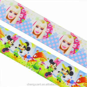 1 pulgadas <span class=keywords><strong>mickey</strong></span> <span class=keywords><strong>y</strong></span> <span class=keywords><strong>minnie</strong></span> de personaje de dibujos animados tejer grogrén (ligamento tafetán cinta impresa - Product Image 2