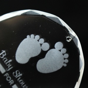 流行水晶婴儿淋浴派对喜欢玻璃婴儿足迹为出生的纪念品 - Product Image 6