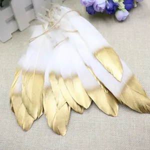 Mới sinh nhật đảng feather trang trí trang trí đám cưới vàng và trắng lông treo trang trí