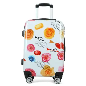 Amazing Art flower trolley bag/ pc luggage/ travel suitcase with lock 20"24"28"