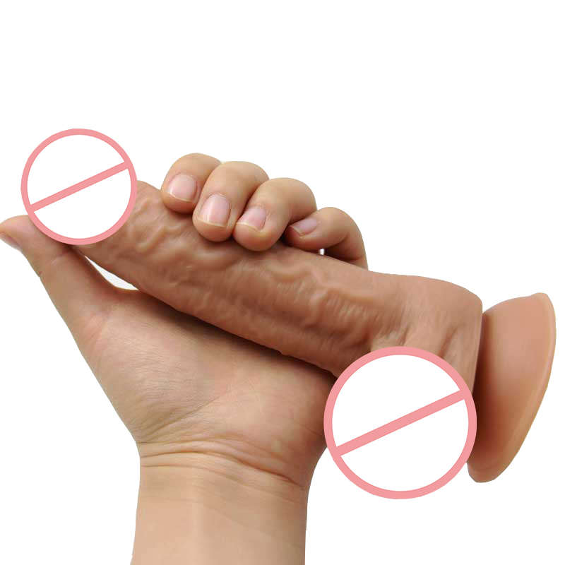 Livre amostra de produto cinta no pênis realista, de silicone, grande, macio, dildo para mulheres, brinquedos sexuais adultos