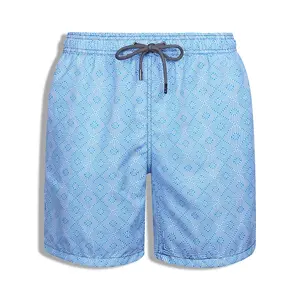 Hot bermuda blue beach shorts swimwear men board swim trunks short men's