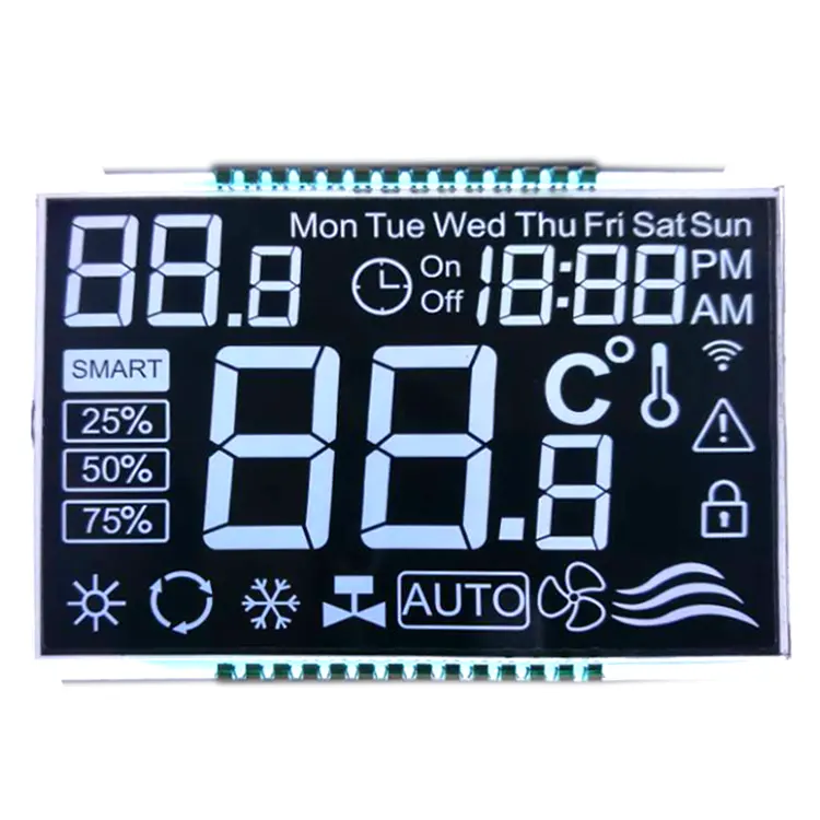 15 Năm Và Nhà Máy Giá 7 Phân Đoạn VA Loại Tùy Chỉnh LCD Hiển Thị