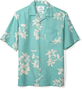 shirt 28 Suppliers-28 Palms Men's Relaxed-Fit 100% Cotton Tropical Hawaiian Shirt